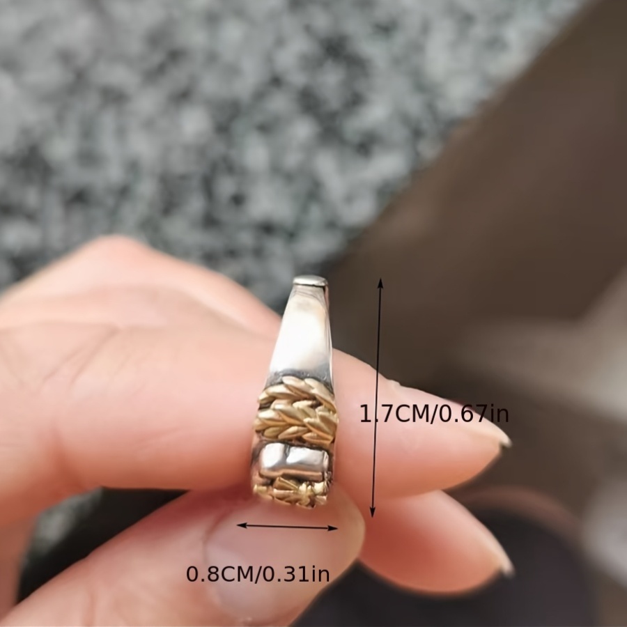 Men's Adjustable Distressed Vintage Ring, Fashion Statement